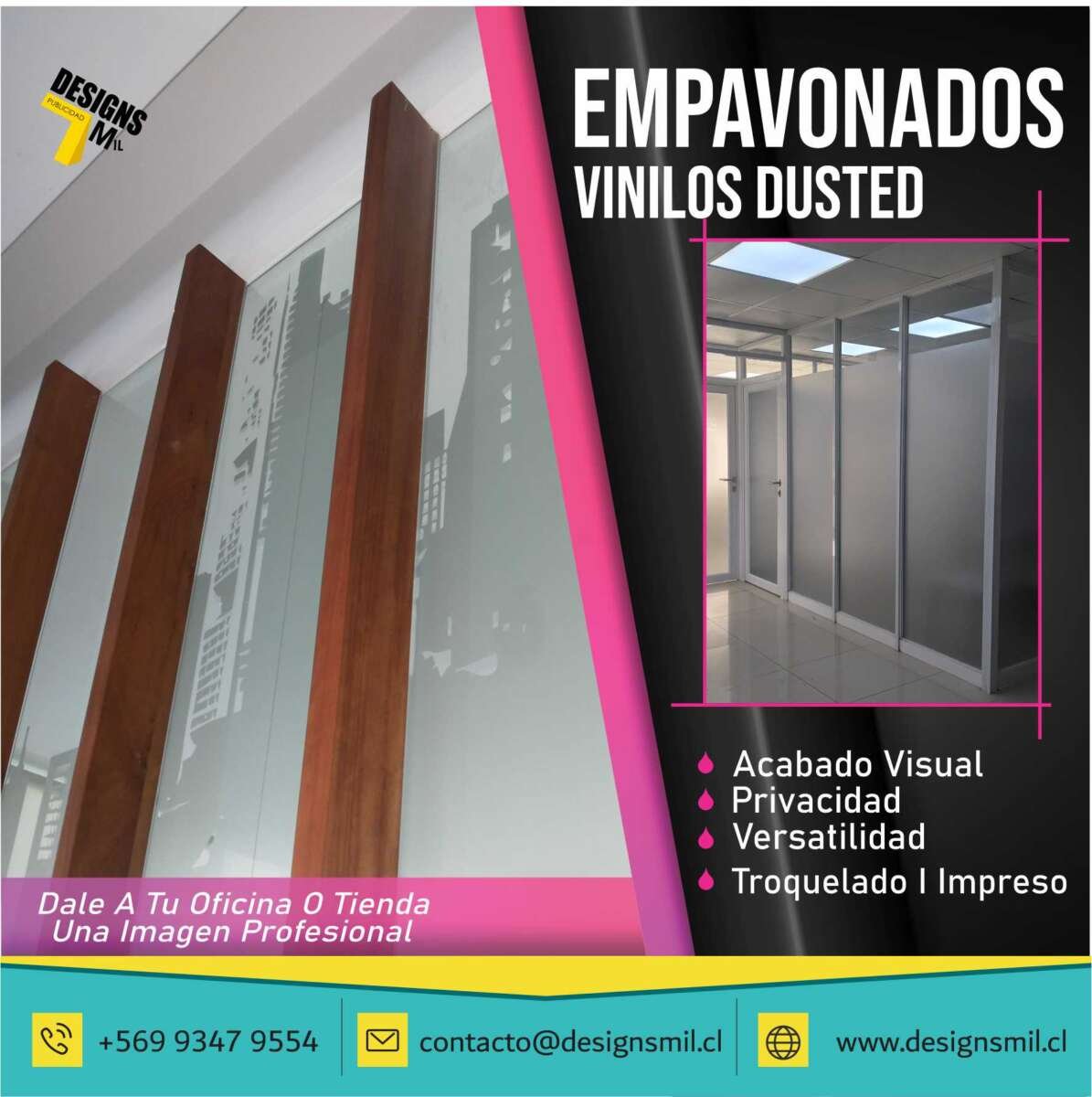 FILM EMPAVONADO DECORATIVO PARA OFICINAS Y CLINICAS