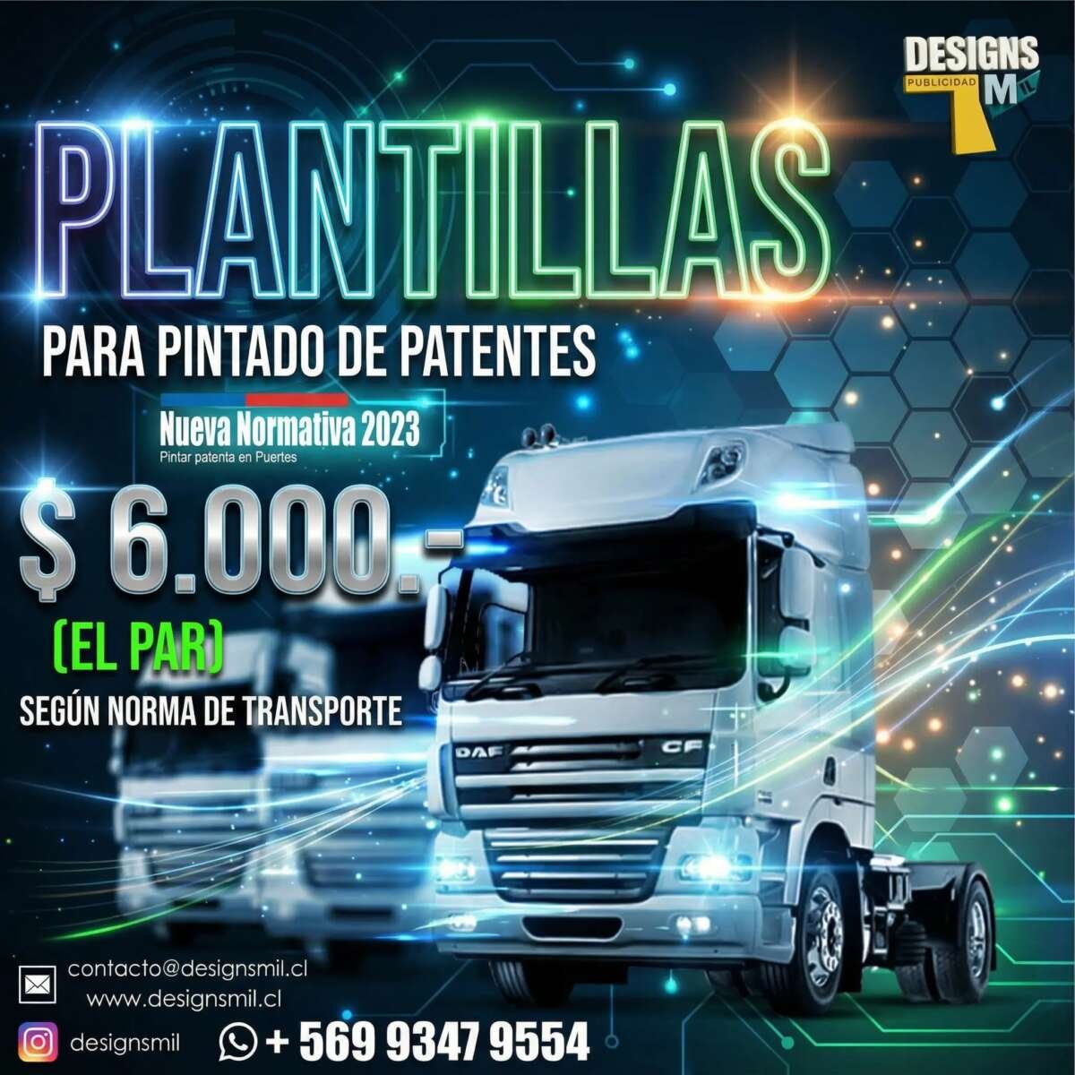 Fabricamos los moldes  vinilo pvc para pintar patentes transportes