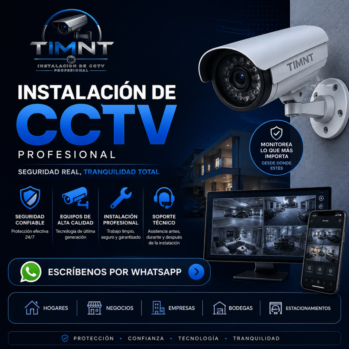 Instalación de Cámaras de Seguridad CCTV Profesional