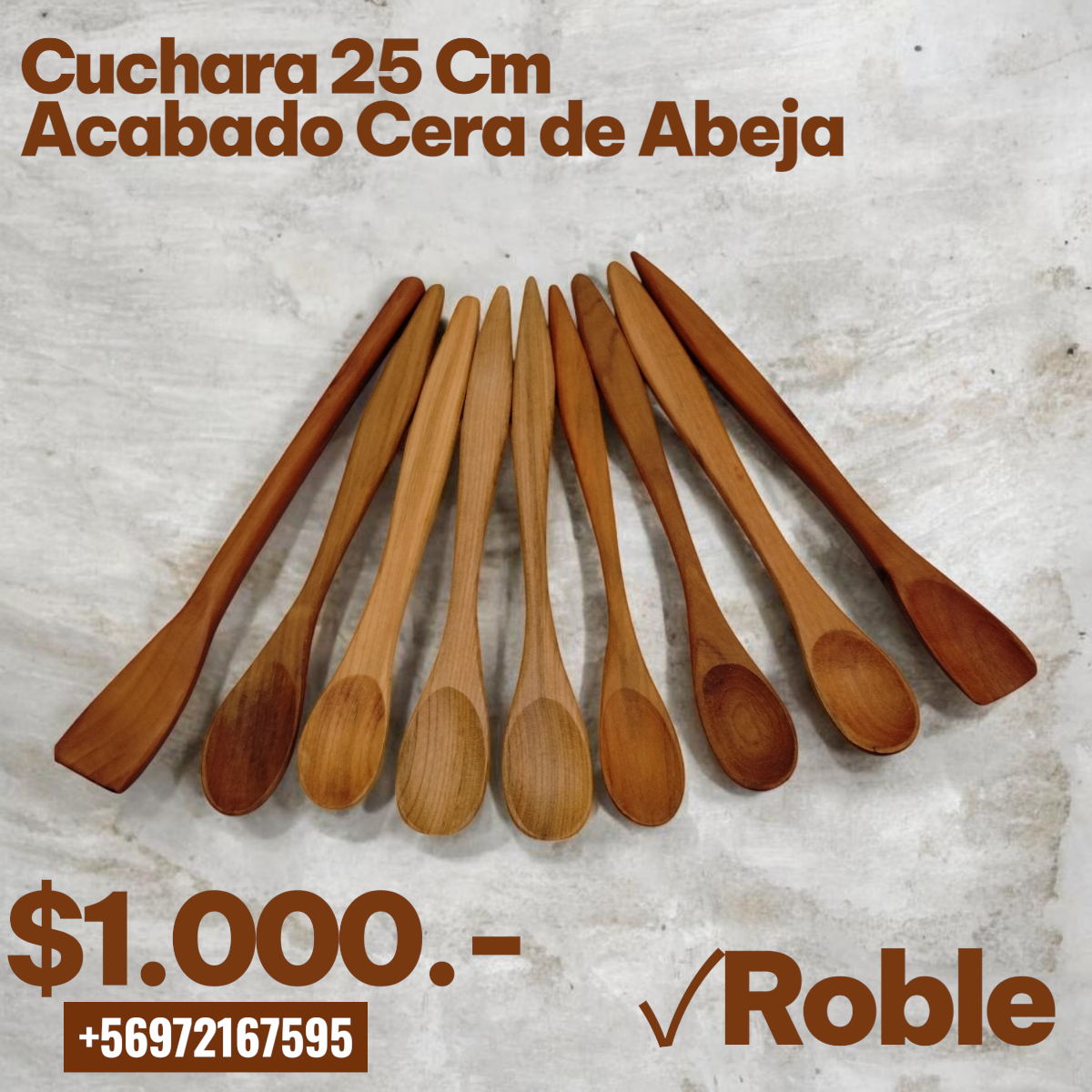 Cuchara de Madera Roble valor por unidad LEER DESCRIPCION!!