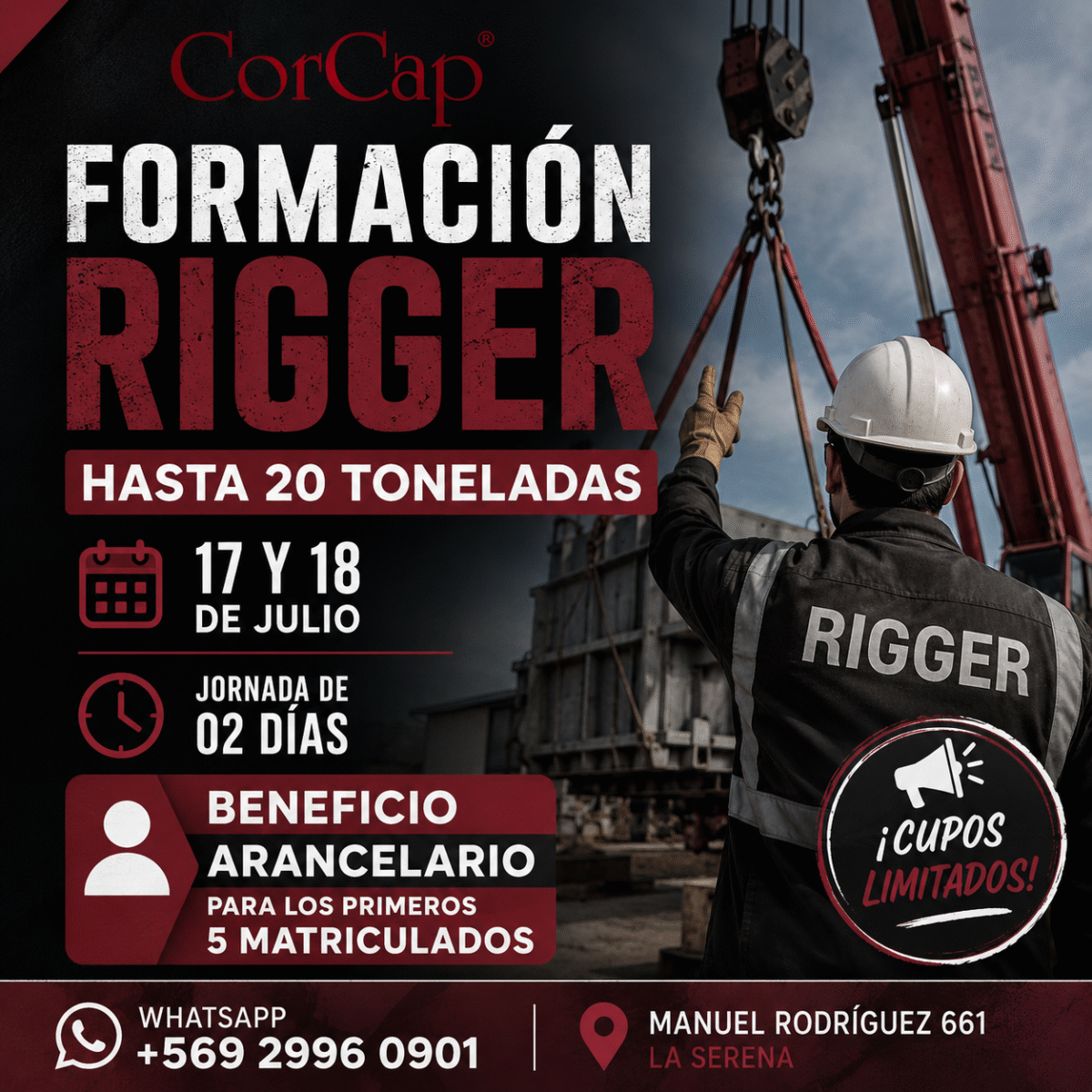 Fórmate como Rigger en 02 días en La Serena