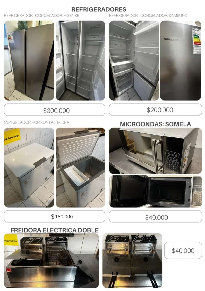 ¡OPORTUNIDAD! VENTA DE PACK COMPLETO DE EQUIPAMIENTO GASTRONÓMICO